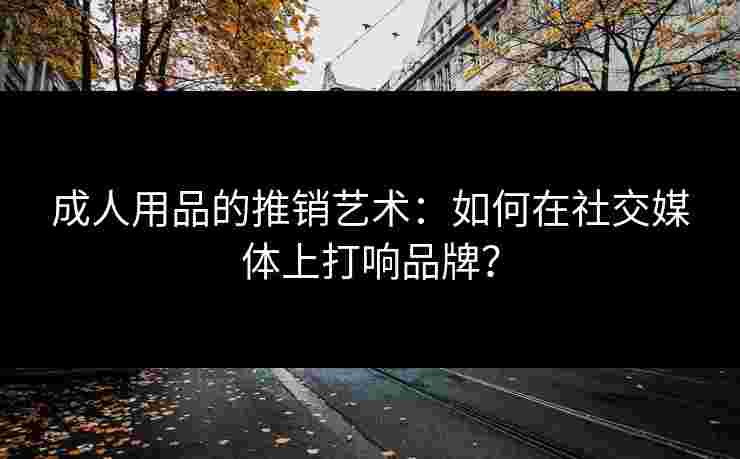 成人用品的推销艺术：如何在社交媒体上打响品牌？